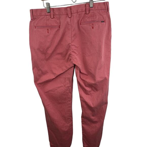 Polo Ralph Lauren Classic Fit Pink Red Pants 36 X 32 Salmon Chinos Men’s Preppy - Picture 3 of 10